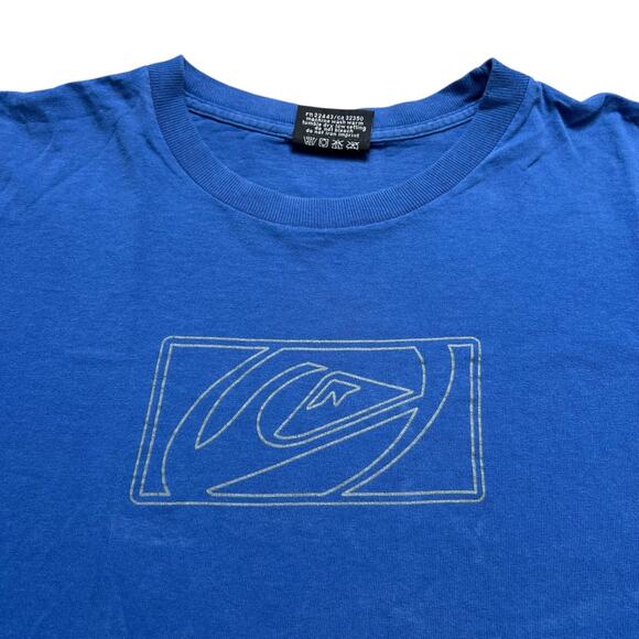 Vintage Quiksilver T-Shirt Men’s XL Blue Surf Skate Y2K Logo Tee Made in Mexico - Picture 1 of 11